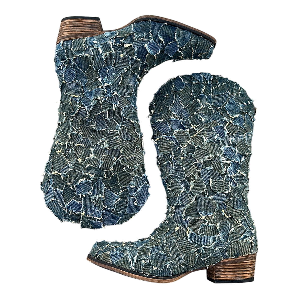 Custom Denim Cowboy Boots